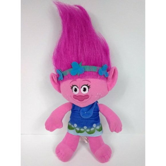 Dreamworks 2017 Poppy Pink 18" Troll Plush Trolls Movie Stuffed Doll Animal Toy - Picture 4 of 6